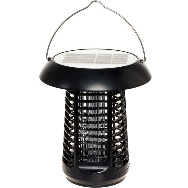 Matte Black GreenLighting Solar Powered UV LED Bug Zapper & Lantern Insect Killer Lamp
